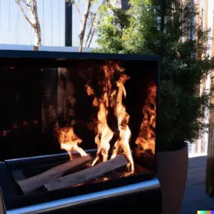 Can you use an electric fireplace outdoors 